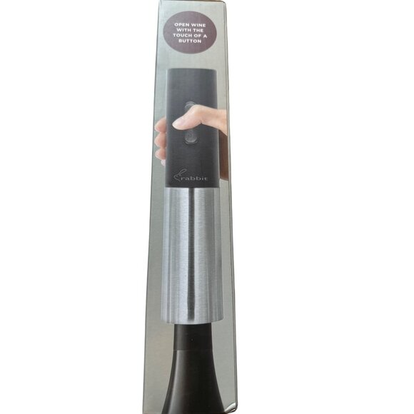 Rabbit 6-Piece Electric Wine Set With Electric Corkscrew Aerating Pourer Vacuum - Picture 3 of 4